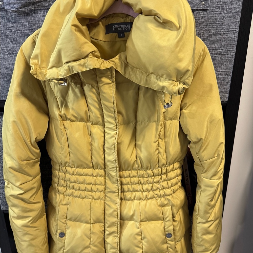 Kenneth Cole Reaction Women's Puffer Jacket in Yellow